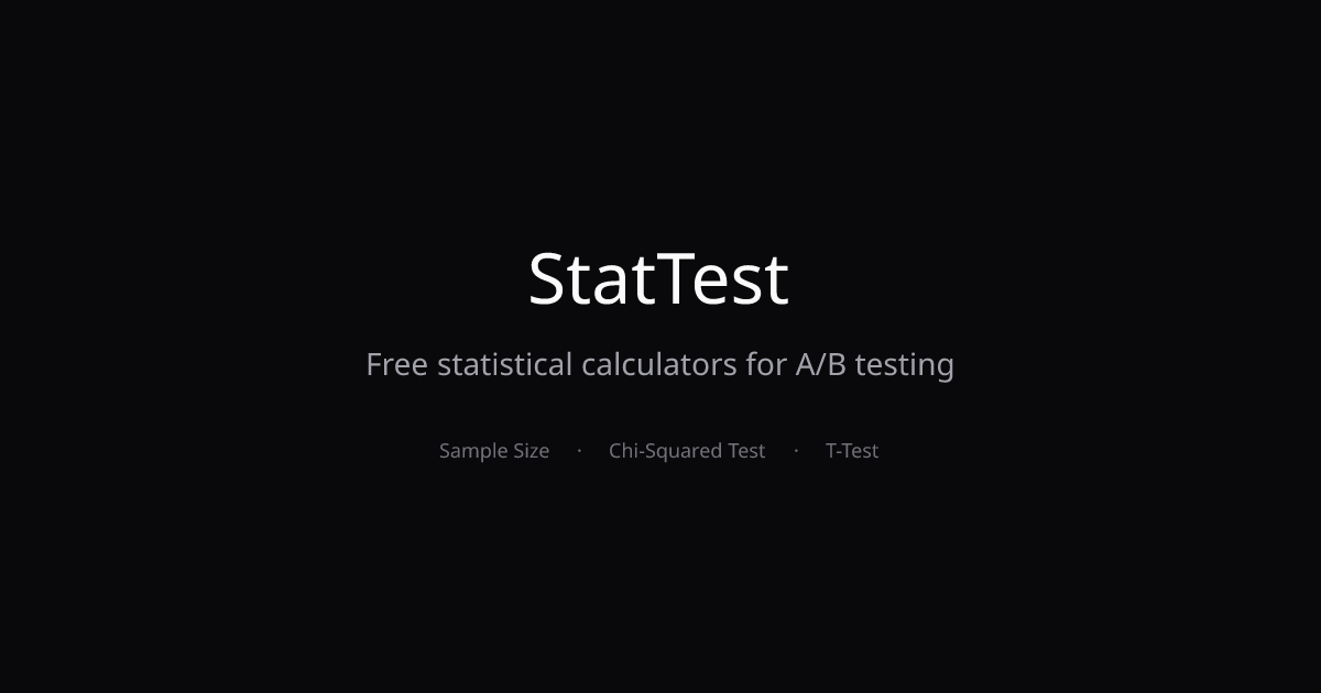 StatTest - Free A/B Test Calculators